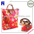 High quality promotional printing foldable red shopping bags shoulder bags